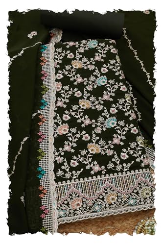 Soch Women Georgette Embroidered Unstitch Dress Material with Sequins