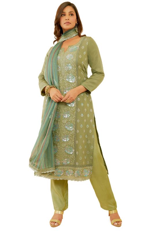 Soch Women Embroidered Unstitched Dress Material