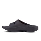 OOFOS OOahh Recovery Slide, Black - Womens Size 6, Mens Size 4
