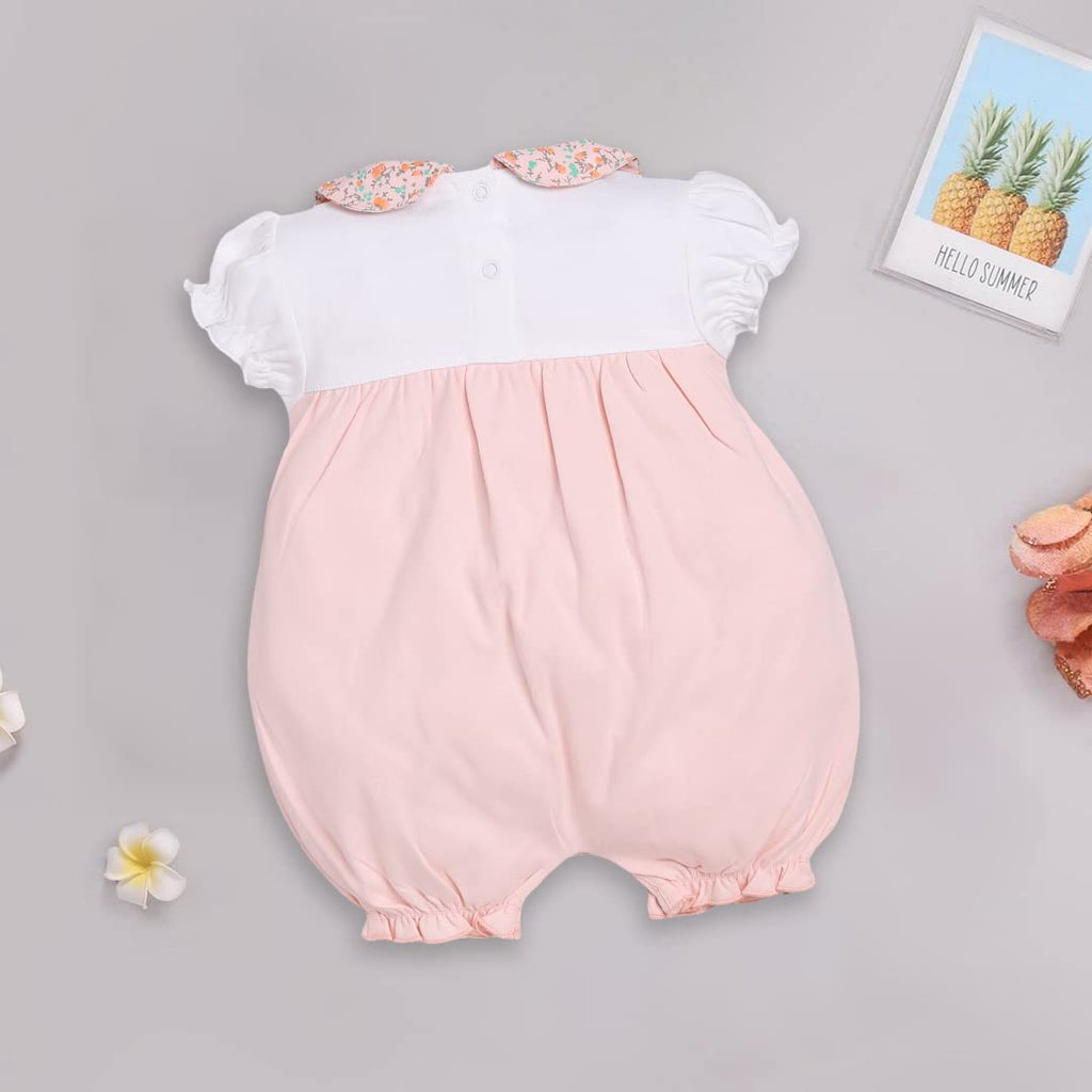 BabyGo Half Sleeves Baby Romper| 100% Cotton Rompers for New Born Baby| Baby Dress | Sleepsuit for Baby Girls| Onesies| 0-3M| 3-