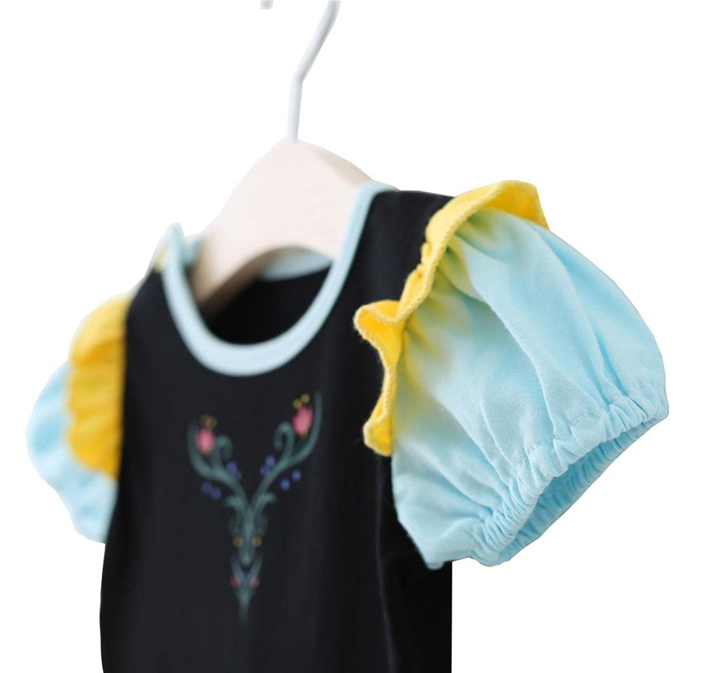 Dressy Daisy Ice Princess Dress Up Clothes Halloween Fancy Party Tulle Skirt Summer Outfit with Accessories for Baby Girls Size