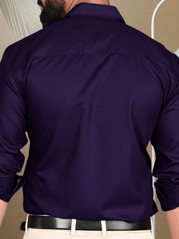 Tee Projekt Shirt for Men Cotton Spread Collar Long Sleeve hirt Parfect for Formal Wear