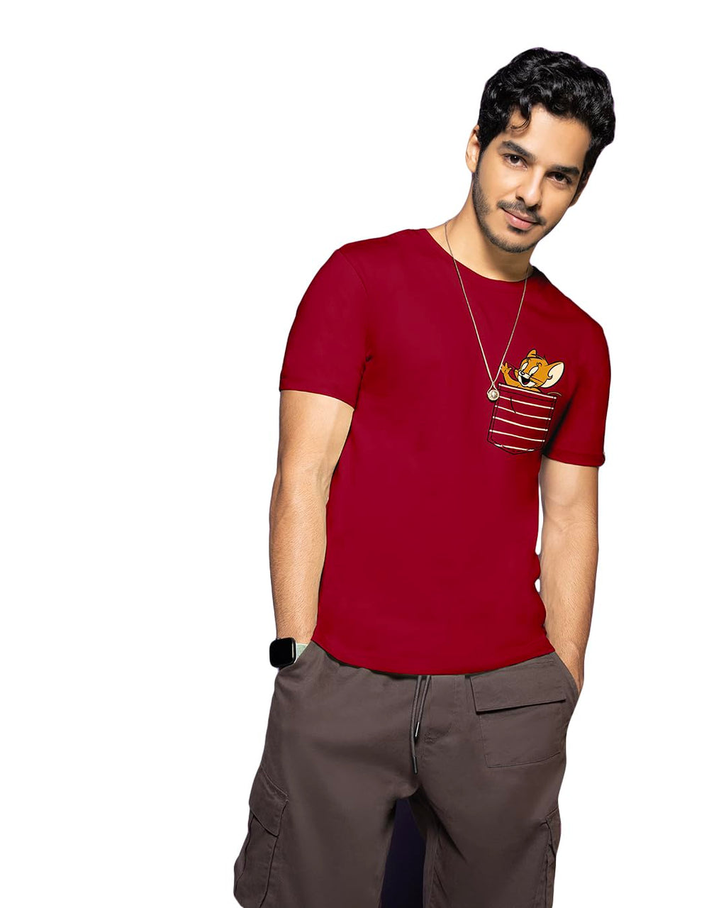 Bewakoof Mens Tom & Jerry Graphic Printed 100% Cotton T-Shirt - Regular Fit, Round Neck, Half Sleeves