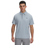 Under Armour Men's Tech Golf Polo, Harbor Blue/Pitch Gray, 2XL