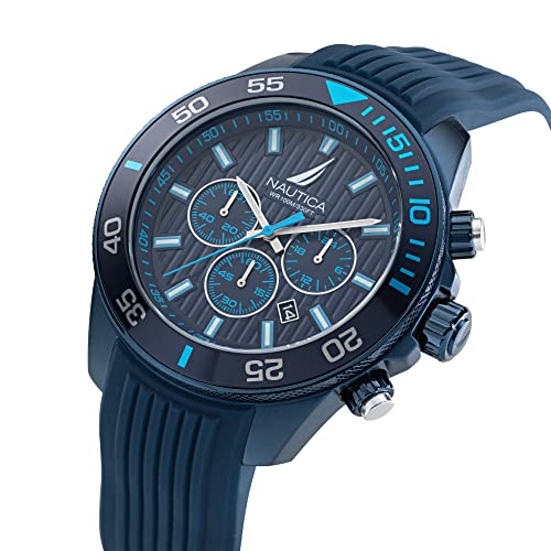 Nautica Men's NAPNOS303 One Blue Silicone Strap Watch