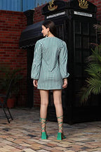 Leriya Fashion Party Dresses for Women Choker Multicolor Bodycon Mini Wrap Dress (X-Large, Green)