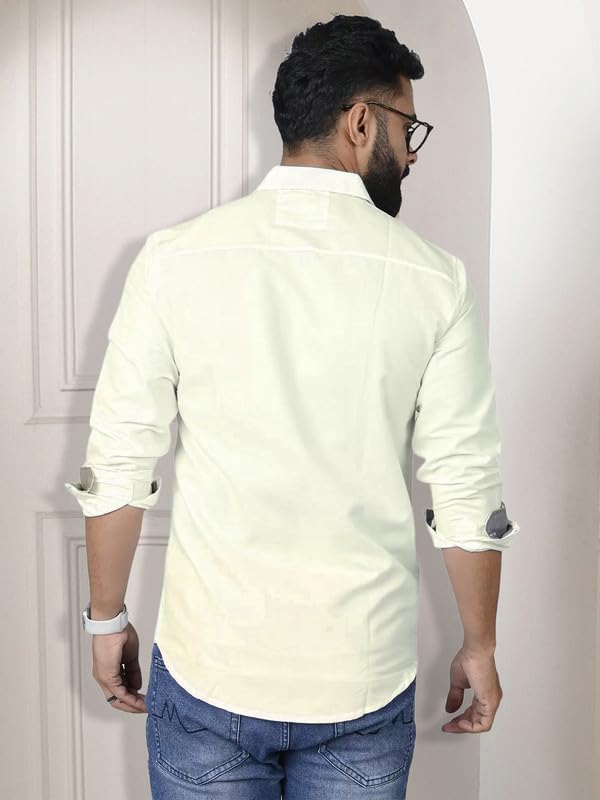 Tee Projekt Mens Long Sleeve Button Down Shirt for Men Collared Casual Formal Soild Shirt