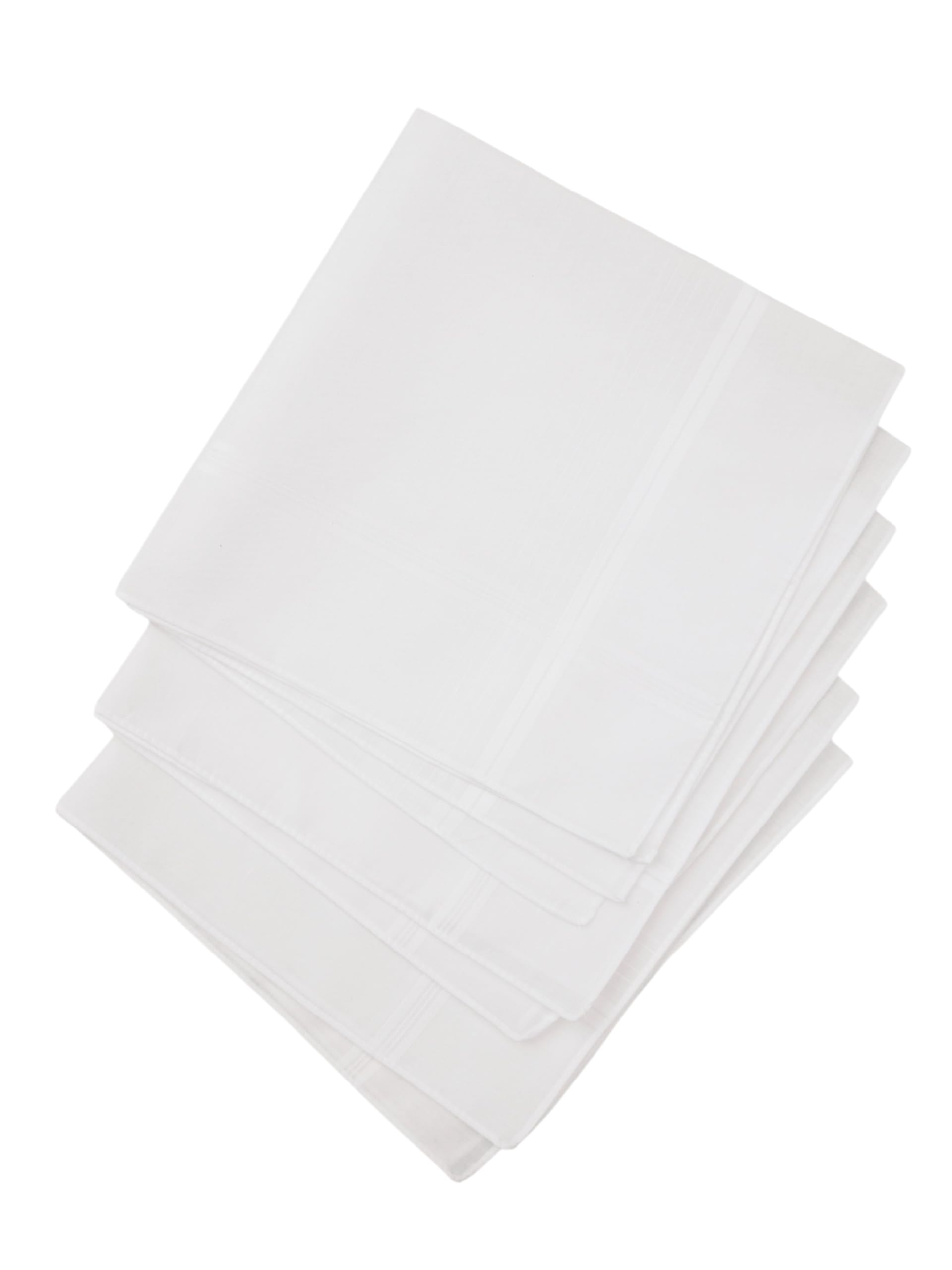 Manyavar Mens Pure Cotton Handkerchief (White)