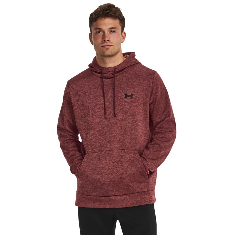 Under Armour Men's ArmourFleece Twist Hoodie, (600) Dark Maroon / / Black, XX-Large