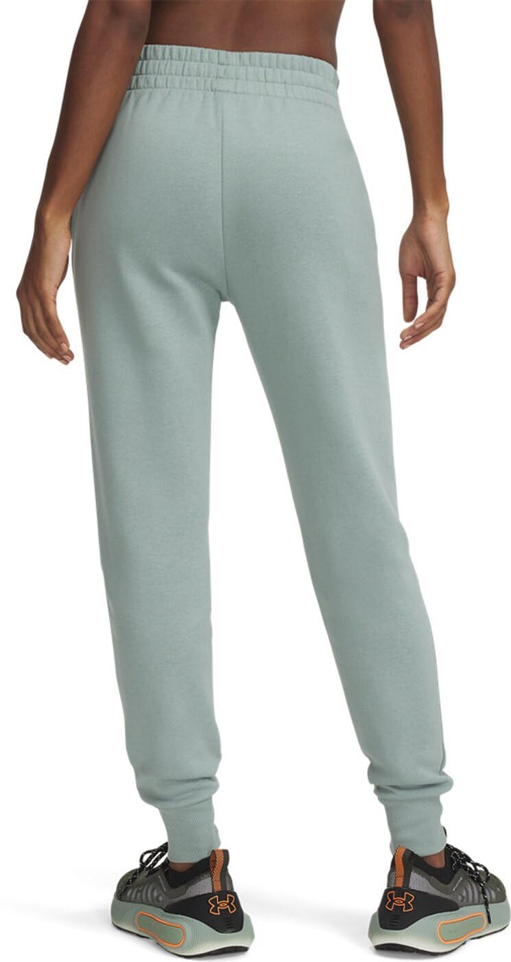 Under Armour Women's Standard Rival Fleece Joggers, Silica Green/White