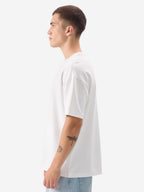 The Souled Store Originals: Just Souled Men and Boys Short Sleeve Round Neck White Cotton Oversize T-Shirt