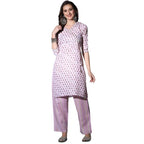 Om Sai Latest Creation Kurta For Women || Cotton Fully Stitched All Over Temple Gota Printed Straight Angrakha Style Kurta For G