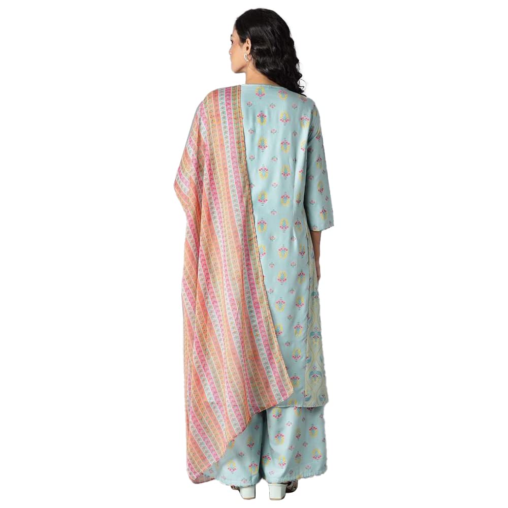 W For Woman Women Viscose Kurta Pant With Dupatta Set