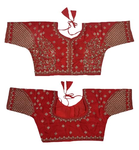 Vihu Fashion WomenS Readymade Blouse Multi Golden Codding Sequence Embroidery Work Indian Ethnic Designer Stitched Readymade Sa