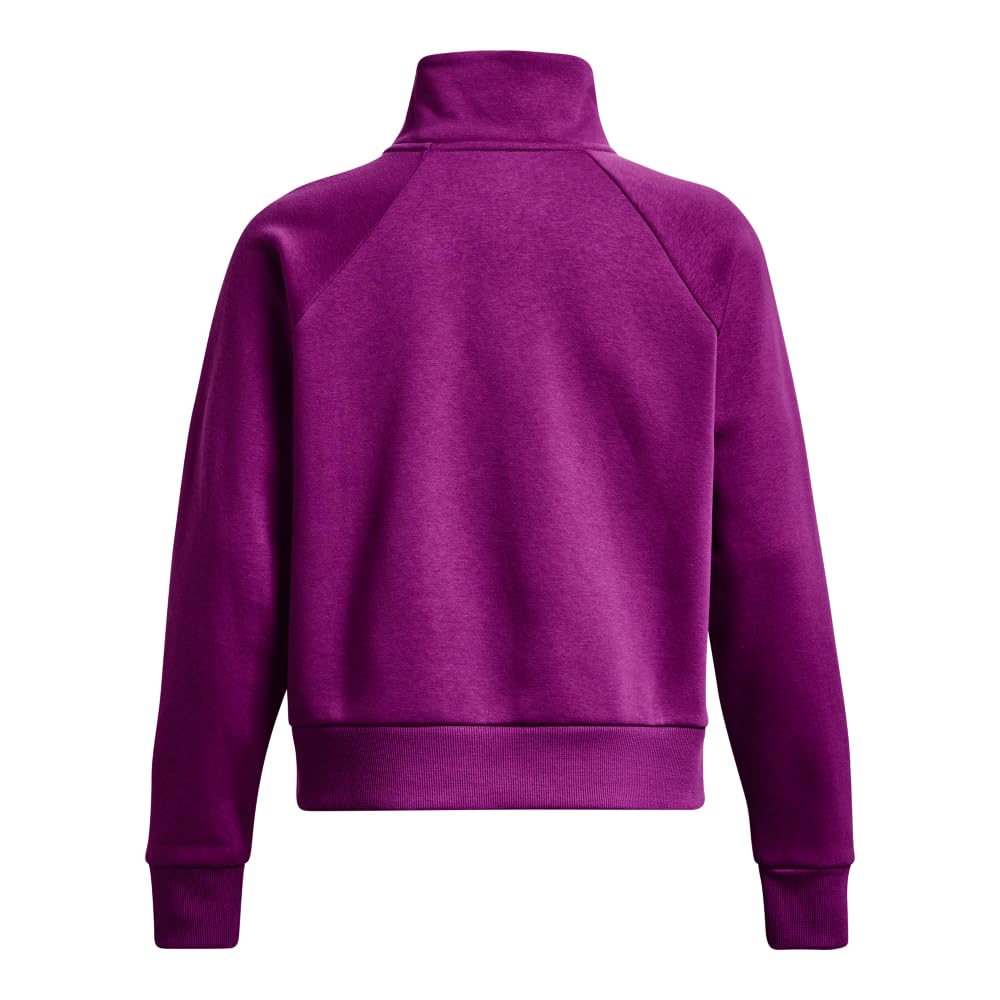 Under Armour womens Rival Fleece Half Zip, (573) Mystic Magenta / / White, 3X