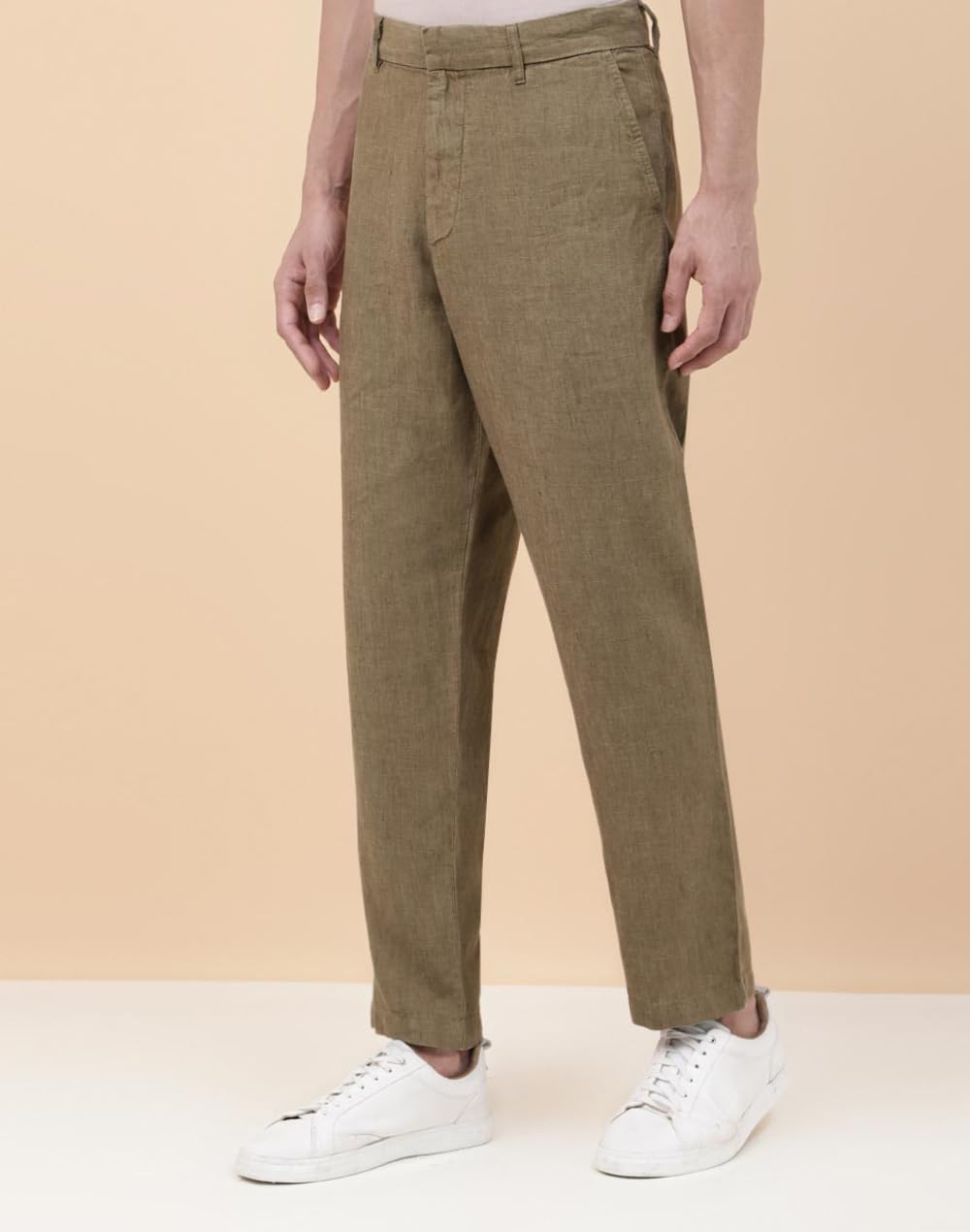Fabindia Mens Straight Fit Pants (1032413GREEN_Green