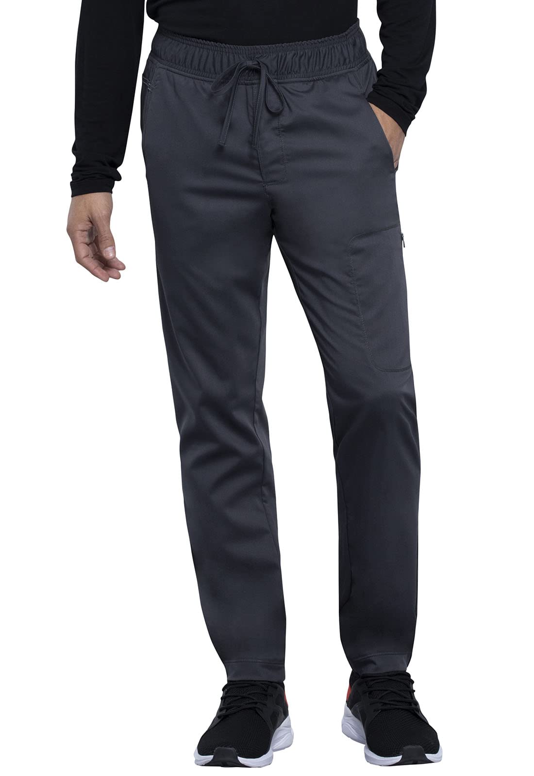 cherokee Men Scrubs Pant Workwear Revolution Natural Rise Jogger WW012T, M Tall, Pewter