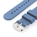 Archer Watch Straps - Silicone Quick Release Soft Rubber Replacement Watch Bands (Steel Blue, 18mm)