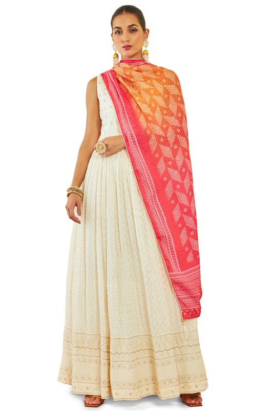 Soch Women Georgette Gown with Embroidery and Embellishments