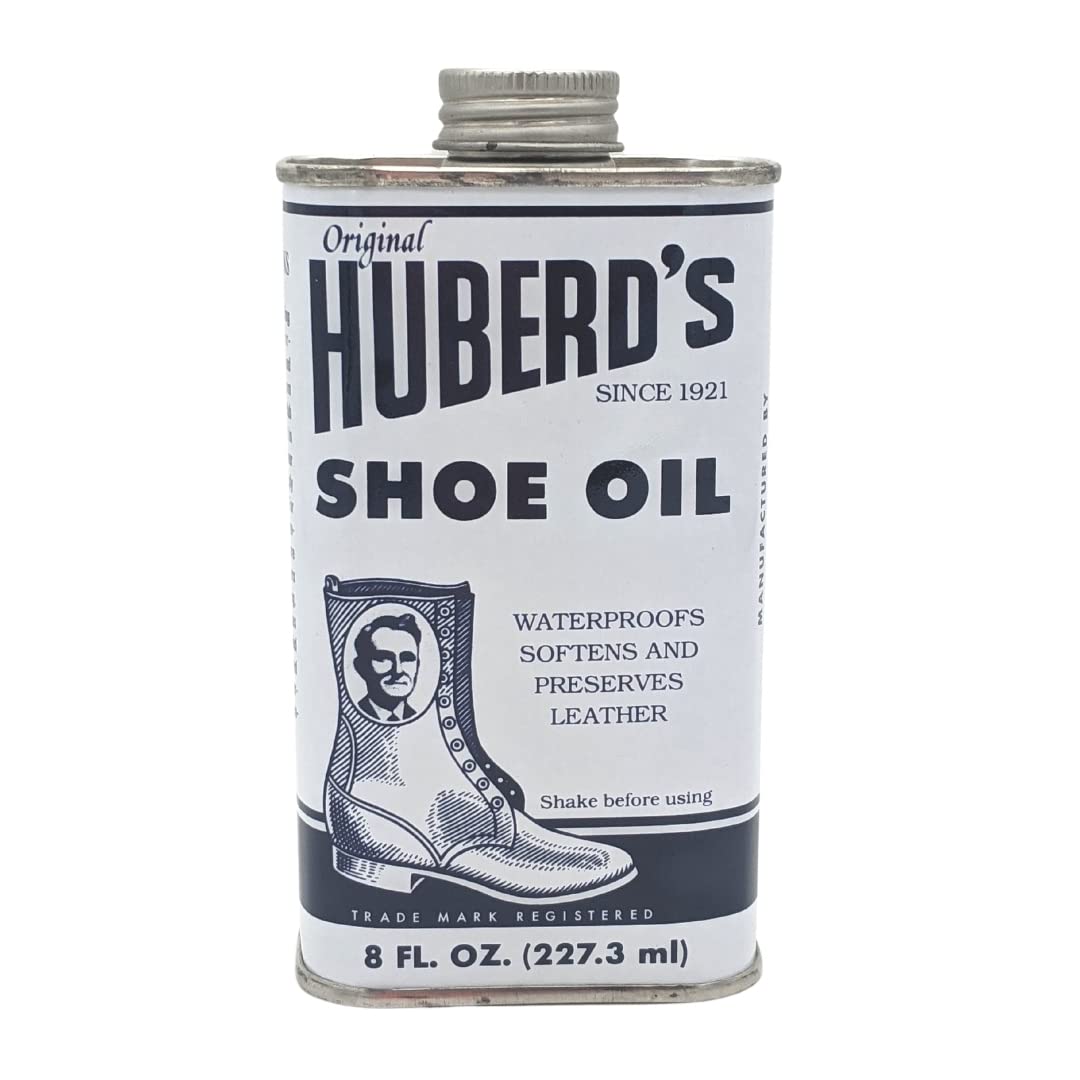 Huberds Shoe Oil - Leather Conditioner and waterproofer Since 1921. Easy Pour Formula waterproofs, softens, and Conditions Boots