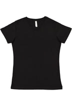 Ladies V-Neck Fine Jersey T-Shirt - BLAcK - S(D0102H7DMZ2)