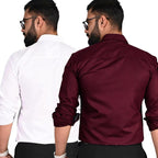 Tee Projekt Solid Shirt for Men | Formal Shirt | Long Sleeve Button-Down Shirt | Home Wear