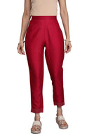 Gerua By Libas Solid Silk Trouser