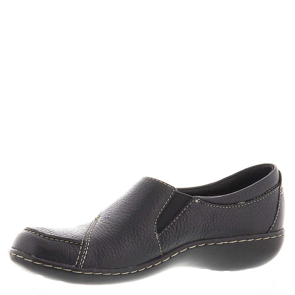 Clarks womens Ashland Lane Q Slip On Loafer, Black, 11 Narrow US