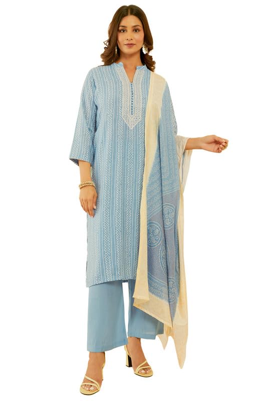 Soch Women Viscose Blend Striped Print Suit Set