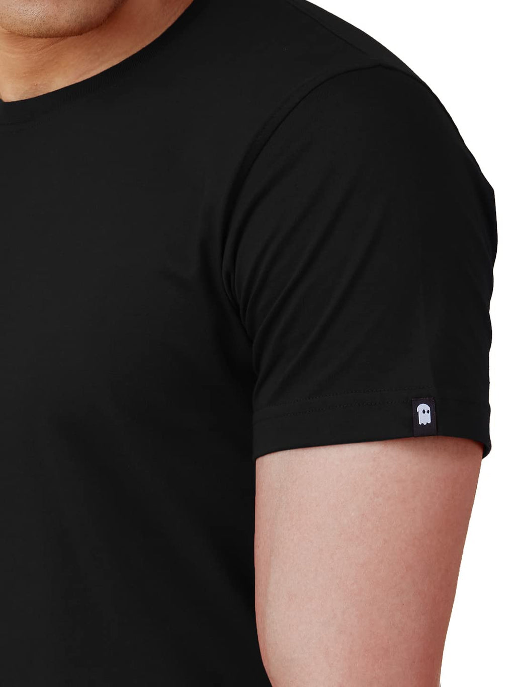 The Souled Store Solids: Black Unisex Solid Cotton T-Shirt Black