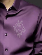 Indoprimo MenS Stylish Club Wear Satin Party Shirt Full Sleeve