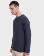 Bewakoof Mens Solid Regular Fit Full Sleeve Round Neck Cotton T-Shirt