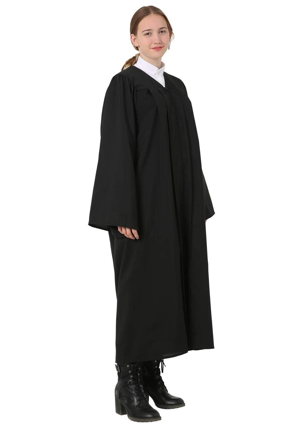 GraduatePro Matte Graduation Gown, Unisex Choir Robe for Church, Halloween Judge Costume for Adults