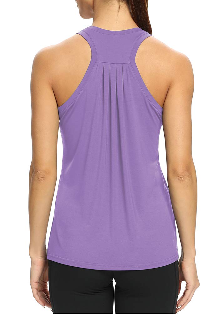Bestisun Workout Tank Tops Loose fit Sleeveless Yoga Tops Racerback Muscle Tank Tops Summer Activewear Gym Dacne Tops Workout Ex