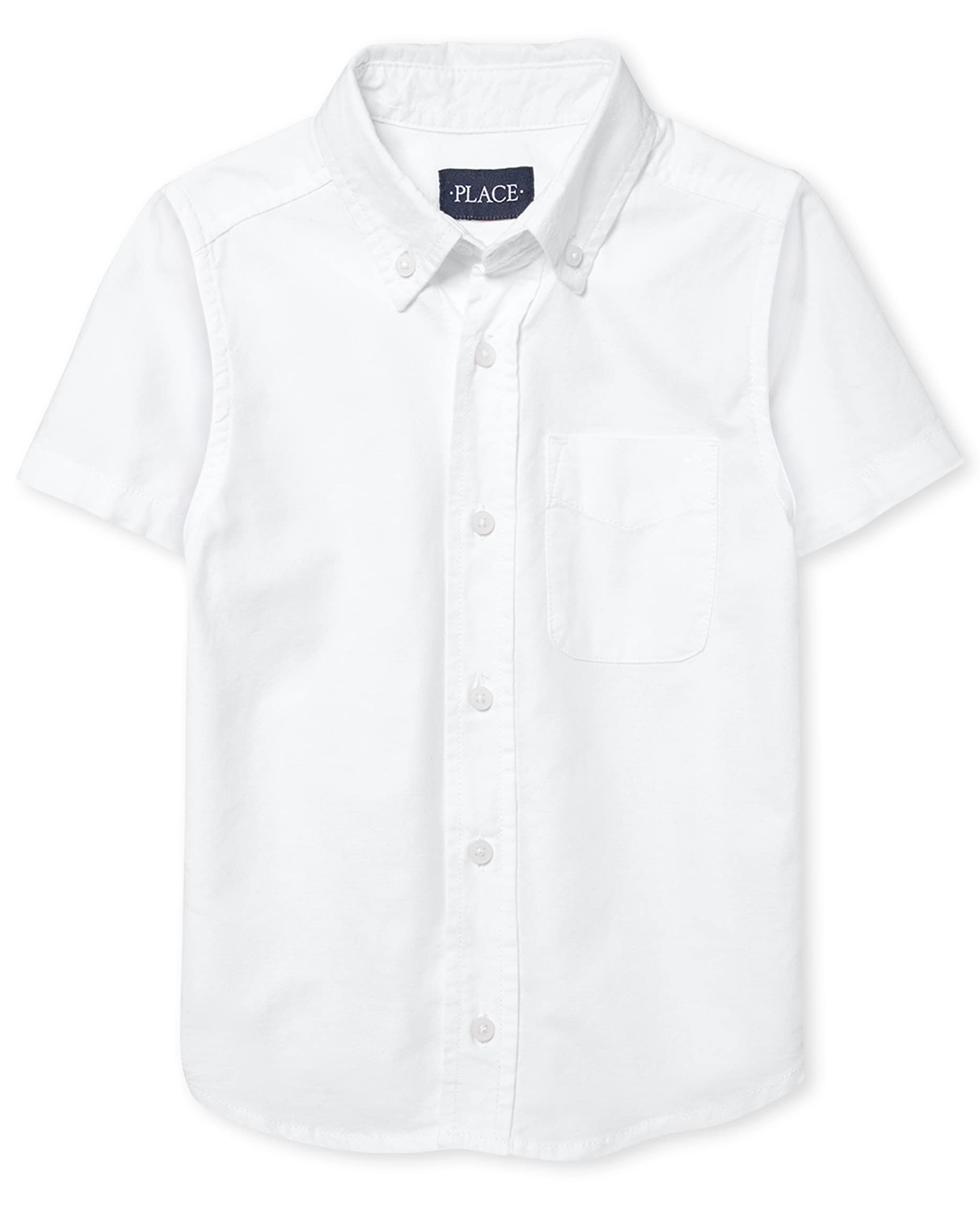 The childrens Place,boys,Short Sleeve Oxford Shirt,White,X-Small