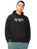 Bewakoof X Official NASA Merchandise Mens I Need My Space Typography Polyester Hoodies - Oversized Fit, Hooded Neck - Full Slee