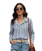 Indoprimo WomenS Striped Casual Stylish Shirt | Striped Western Shirt For Women