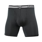 SHEATH 4.0 Men's Modal Boxer Briefs - BLACK - M 32-34 | Dual Pouch, Athletic Fit