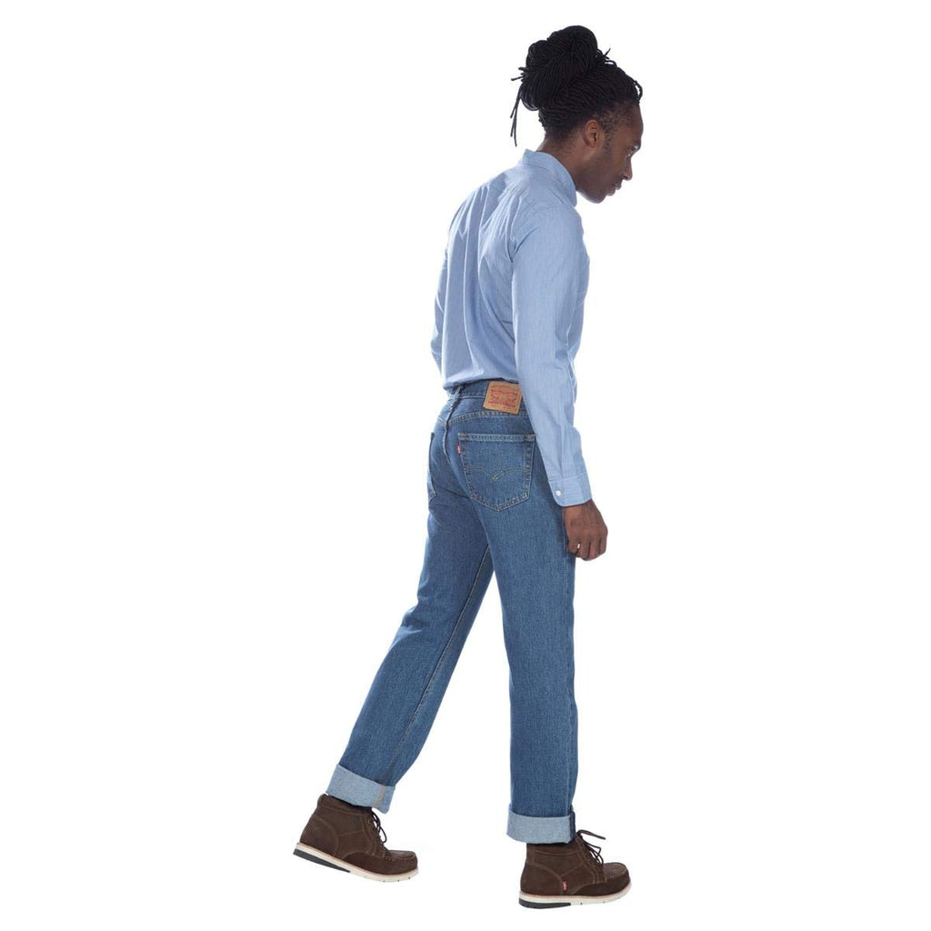 Levi 's Men 's 505 Regular Fit Jeans (Also Available in Big & Tall), Medium Stonewash, 34W x 32L