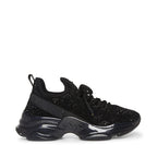 Steve Madden Women's Maxima Sneaker, Black, 6