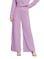 Kotty Womens High Rise Regular Fit Viscose Rayon Solid Trousers