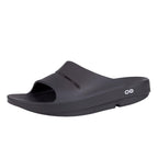OOFOS OOahh Recovery Slide, Black - Womens Size 6, Mens Size 4