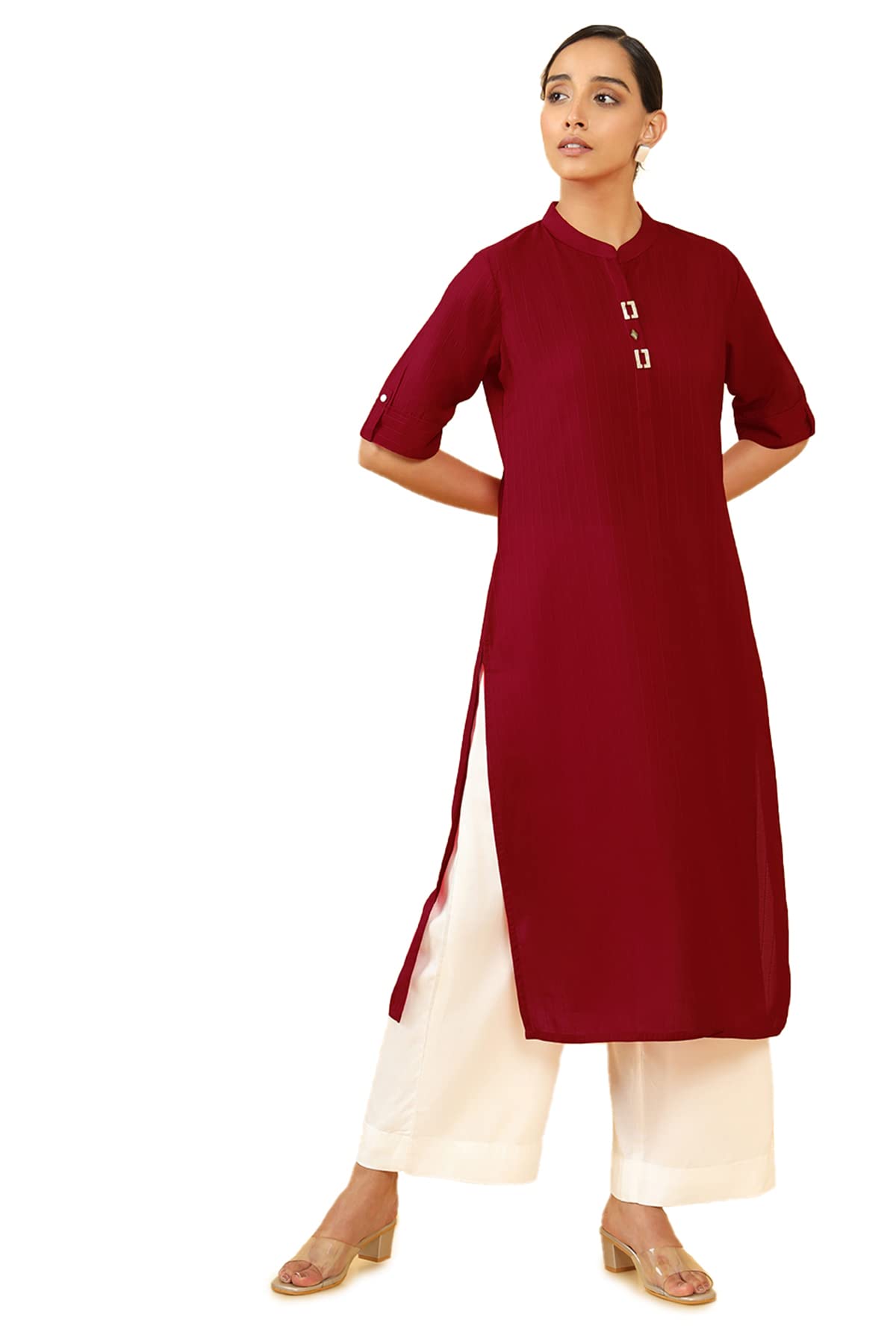 Soch Women Art Silk Solid Kurta