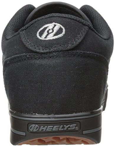 Heelys Launch-K Skate Shoe Black Canvas,7 M US Big Kid