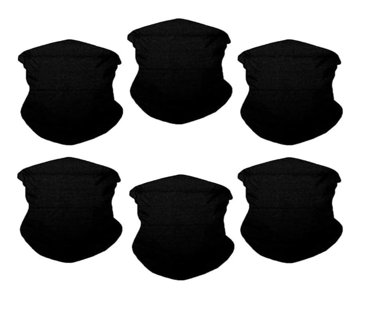 Neck Gaiter Face Mask Outdoor Headbands Tube Headwear Balaclava Magic Scarf Bandana For Fishing Yoga Running Motorcycling (Black 2