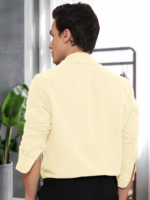Tee Projekt Cotton Office wear Shirt|| Solid Shirt for Mens|| Casual Shirt for Men||Long Sleeve Spread Collar Shirt for Men Lig