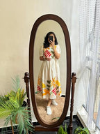 Anni Designer Women'S Pure Reyon Anarkali Printed Kurta | Floral Flower Design Print | Anarkali Kurti For Women | Western Maxi Fit & Flare Dress | Casual Spring And Everyday Wear