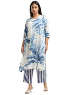ANNI DESIGNER Women s Kurta & Palazzo Rayon Blend, Blue, L
