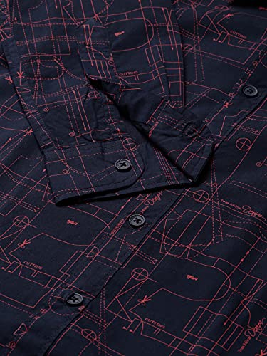 Dennis Lingo MenS Cotton Printed Slim Fit Casual Shirt