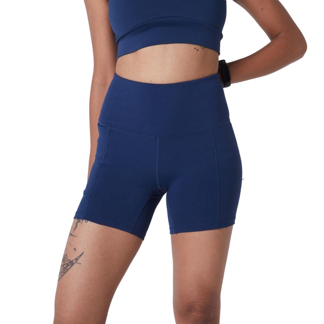 BlissClub Women The Ultimate Shorties | High Waist |Mid Thigh Length | Gym Shorts for Women | 2 Pockets | CloudSoft Fabric.